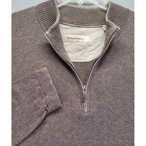Tommy Bahama‎ Cotton/Cashmere 1/4 Zip Pullover Sweater Mens Size XXL Mock Neck